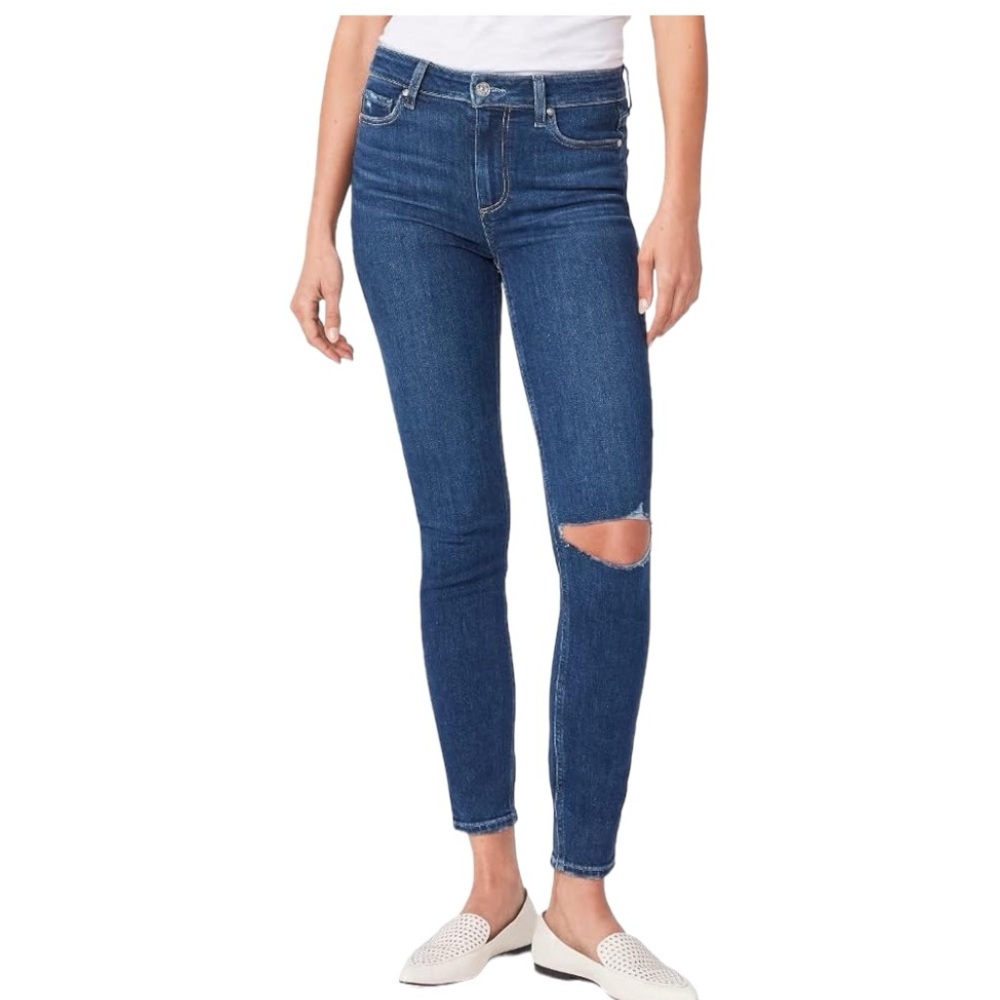 Paige Denim Hoxton High-Rise Ankle Length Blue Skinny Jeans Size 27 Women’s